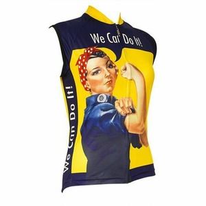 ROSIE THE RIVETER CYCLING JERSEY Sm